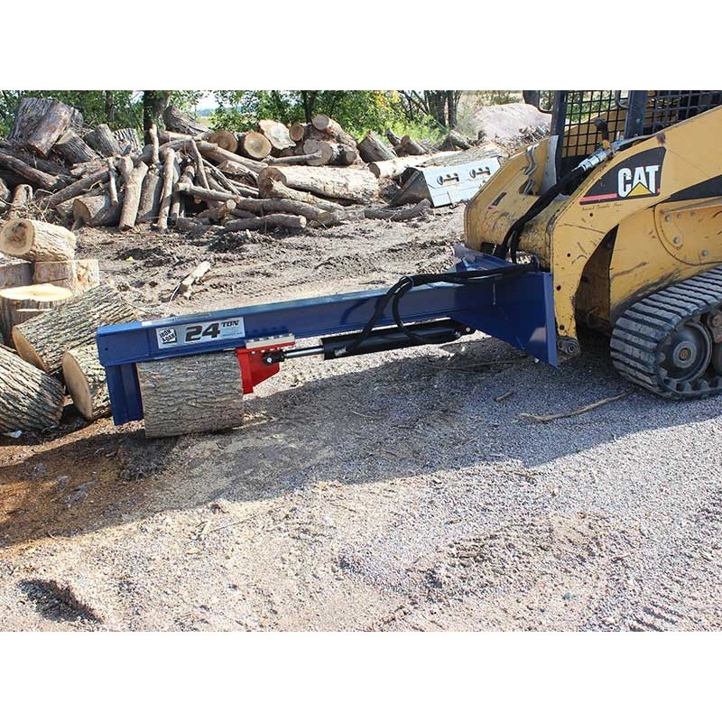 24 Ton Iron & Oak Upside Down Skid Steer Log Splitter Attachment (SMH2419)