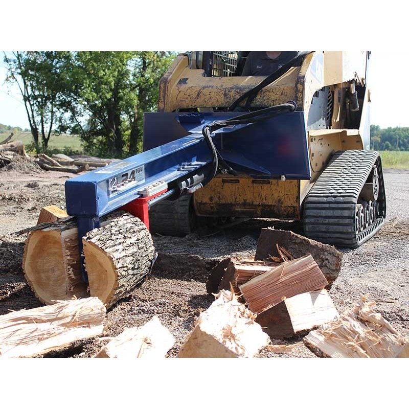 24 Ton Iron & Oak Upside Down Skid Steer Log Splitter Attachment (SMH2419)